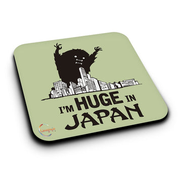 ER398 I'm Huge in Japan Novelty Present Gift Printed MDF Wooden Coaster