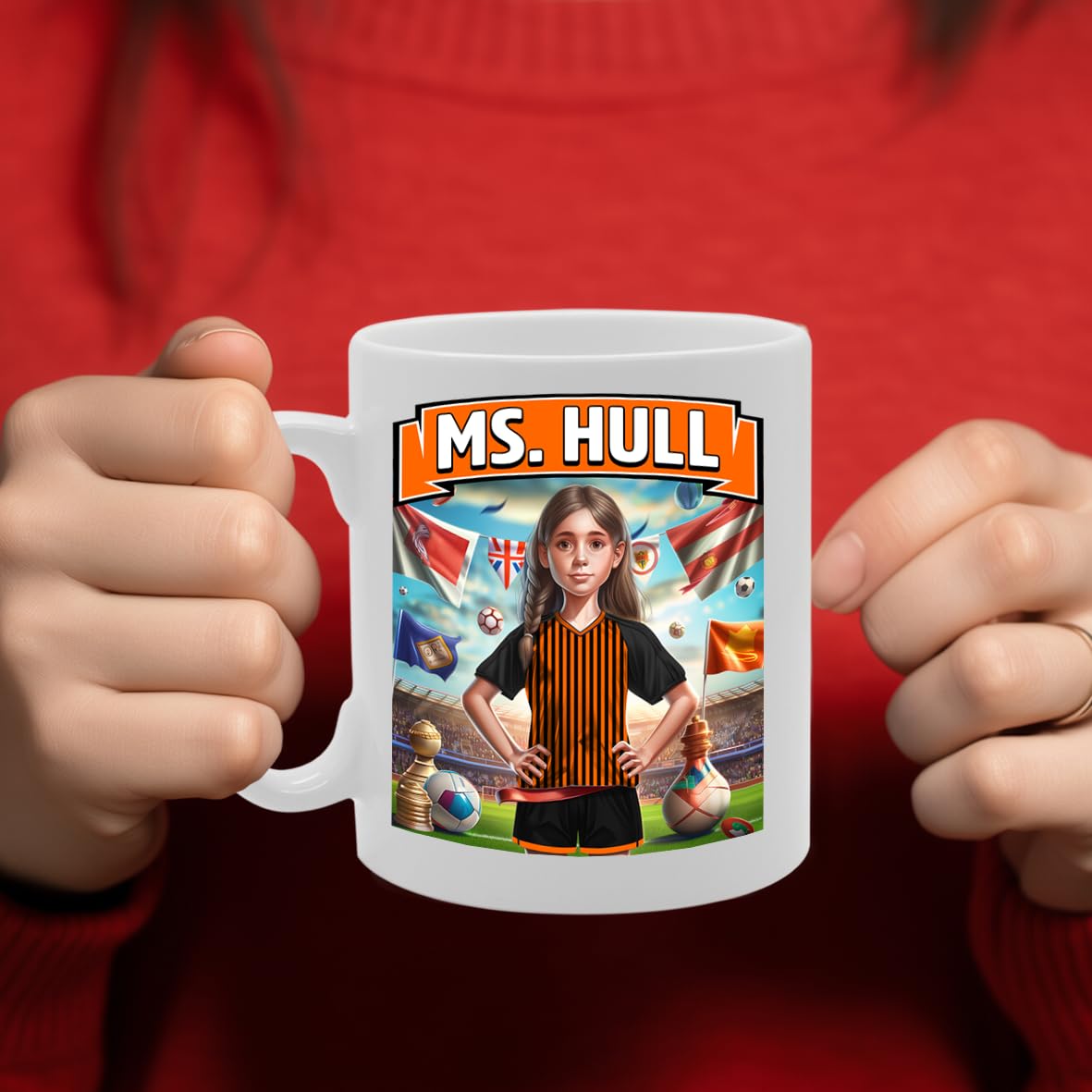 Ms Hull   Printed Tea Coffee Ceramic  For Footie Fan Ladies Girls Mg6384 - Funny Printed Coffee Mug - Great Gift Idea