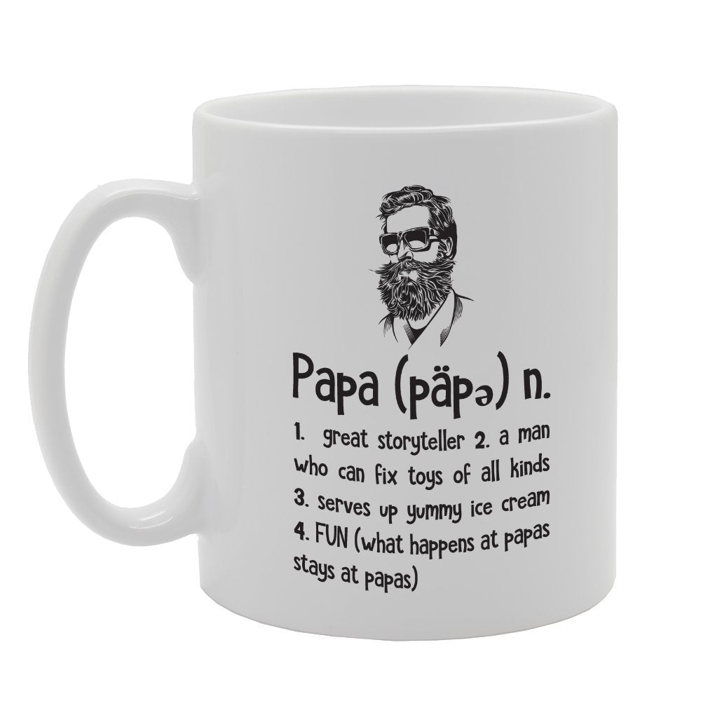 Papa Definition Meaning   Printed Tea Coffee Ceramic  Mg3923 - Funny Printed Coffee Mug - Great Gift Idea