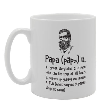 Papa Definition Meaning   Printed Tea Coffee Ceramic  Mg3923 - Funny Printed Coffee Mug - Great Gift Idea