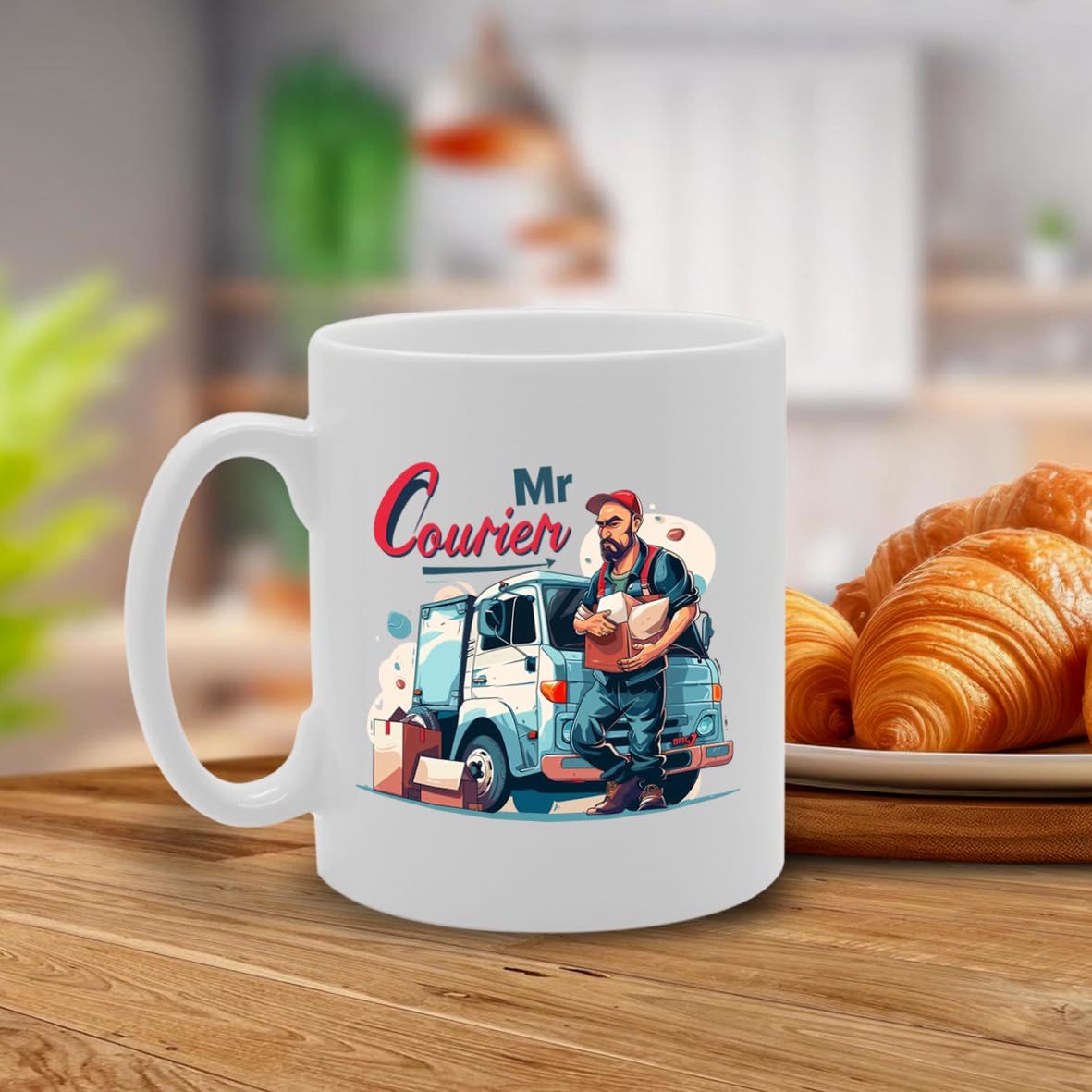 Mr Courier  - Ideal For Couriers And Delivery Professionals, 11Oz Ceramic Coffee  For Logistic Workers And Transport Enthusiasts Mg5961 - Funny Printed Coffee Mug - Great Gift Idea