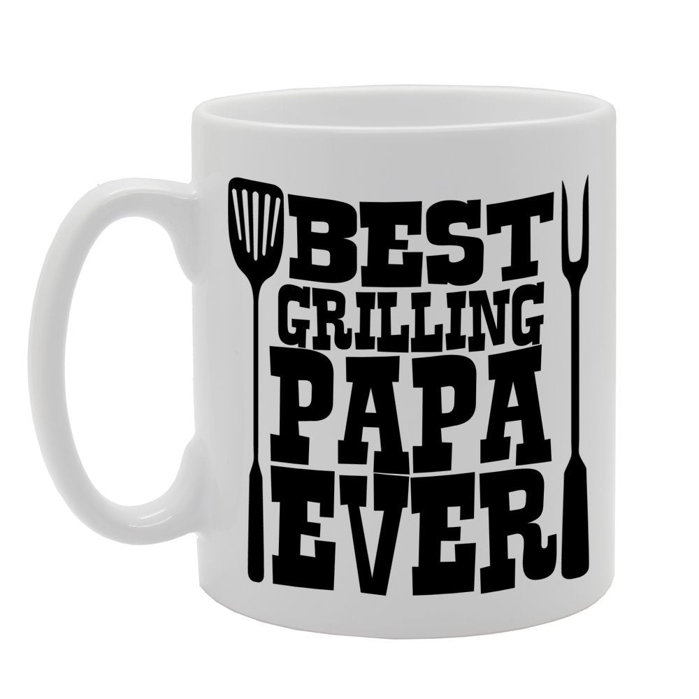Best Grilling Papa Ever   Printed Tea Coffee Ceramic  Mg408 - Funny Printed Coffee Mug - Great Gift Idea