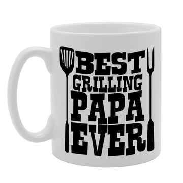 Best Grilling Papa Ever   Printed Tea Coffee Ceramic  Mg408 - Funny Printed Coffee Mug - Great Gift Idea