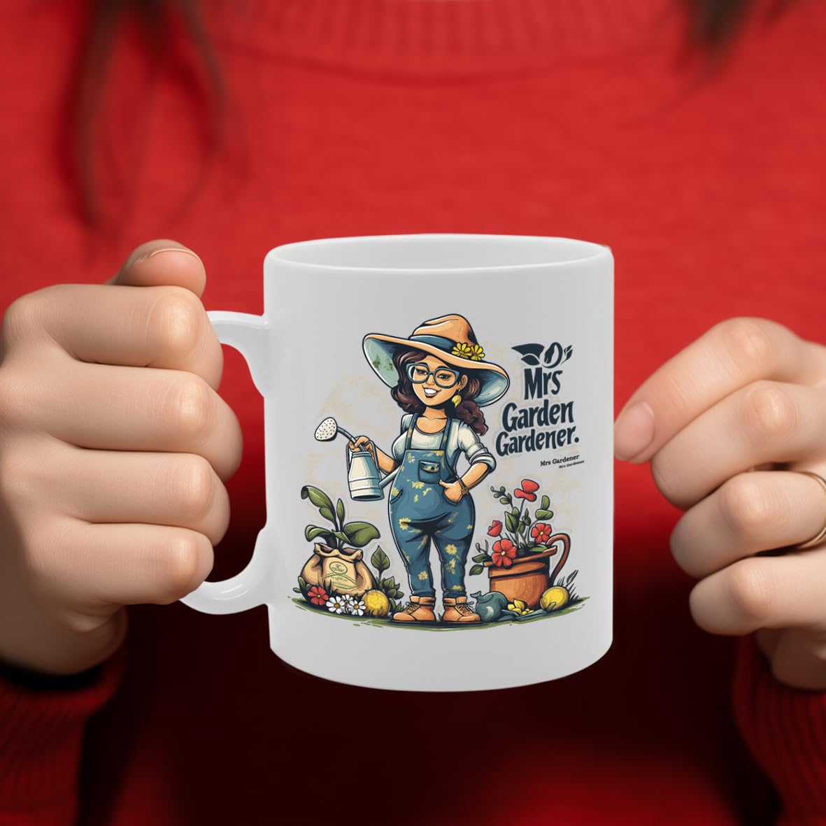 Mrs Gardener  - For Female Gardeners, Plant Lovers, Horticulturists, Durable Ceramic, Dishwasher Safe, Ideal For Gardening Enthusiasts Mg6035 - Funny Printed Coffee Mug - Great Gift Idea