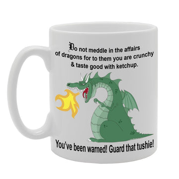 You'Ve Been Warned !! Guard That Tushie! Funny    Printed Tea Coffee Ceramic  Mg222 - Funny Printed Coffee Mug - Great Gift Idea