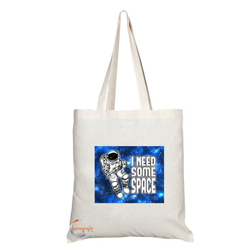 TB031 I Need Some Space Novelty Present Gift Printed Eco-Friendly Stylish Long Handled Tote Shoulder Bag