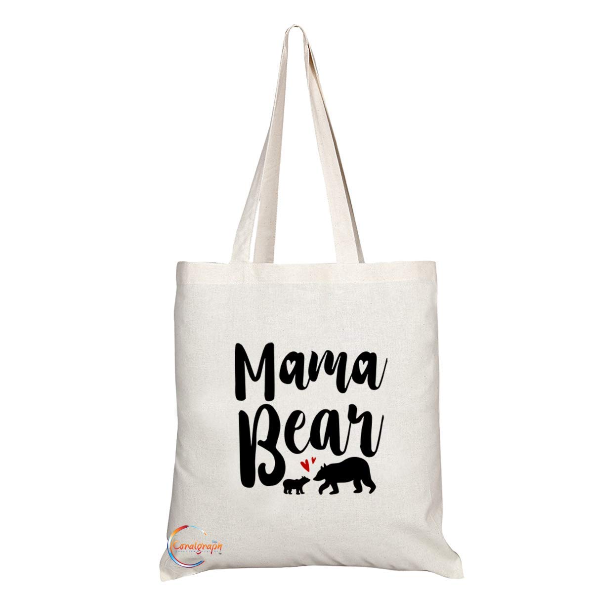 TB761 Mama Bear Novelty Present Gift Printed Eco-Friendly Stylish Long Handled Tote Shoulder Bag