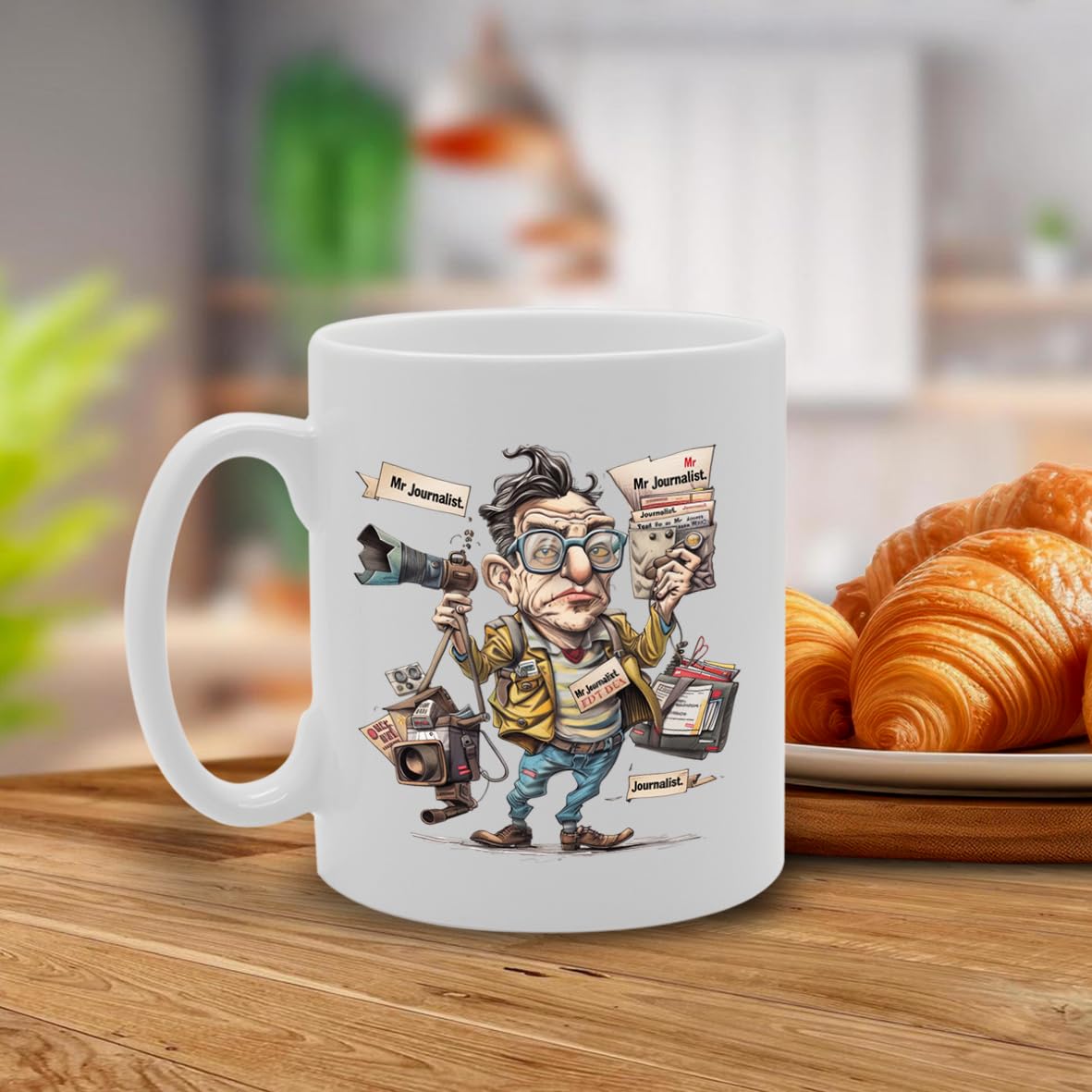 Mr Journalist  - For Journalists, Writers, Media Enthusiasts, Durable Ceramic, Dishwasher Safe, Premium Print For Daily Use Mg6052 - Funny Printed Coffee Mug - Great Gift Idea