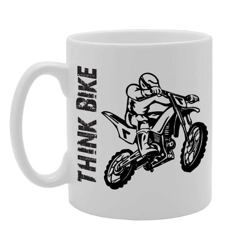 Think Bike Adventure    Printed Tea Coffee Ceramic  Mg2114 - Funny Printed Coffee Mug - Great Gift Idea