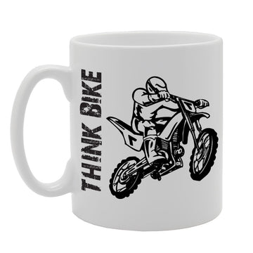 Think Bike Adventure    Printed Tea Coffee Ceramic  Mg2114 - Funny Printed Coffee Mug - Great Gift Idea