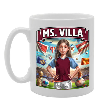 Ms Villa Printed Tea Coffee Ceramic For Footie Fan Ladies Girls Mg6384 - Funny Printed Coffee Mug - Great Gift Idea
