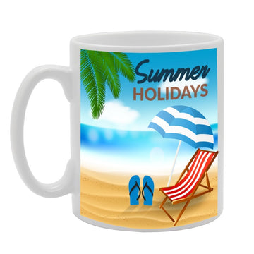 Summer Holiday -2   Printed Tea Coffee Ceramic  Mg472 - Funny Printed Coffee Mug - Great Gift Idea