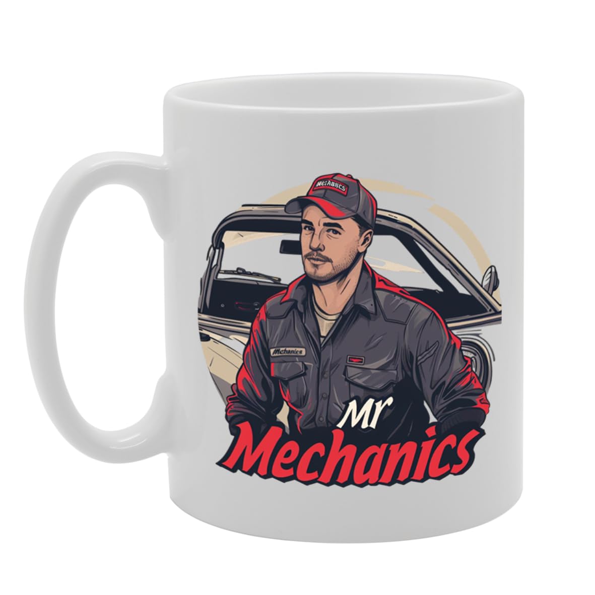 Mr Mechanic  - Ideal For Mechanics And Car Enthusiasts, 11Oz Ceramic Coffee  For Auto Technicians And Garage Pros Mg5926 - Funny Printed Coffee Mug - Great Gift Idea
