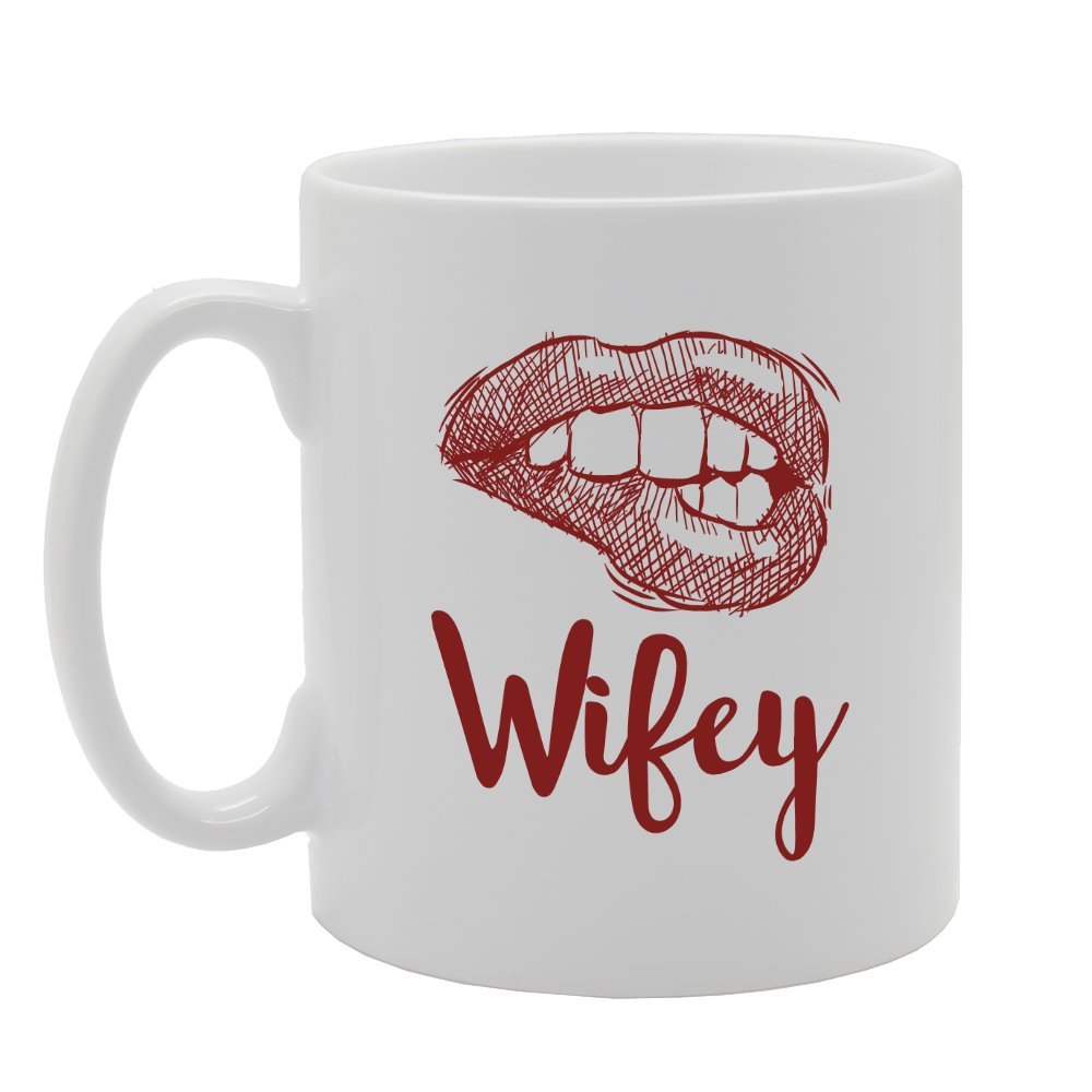 Wifey   Printed Tea Coffee Ceramic  Mg3403 - Funny Printed Coffee Mug - Great Gift Idea