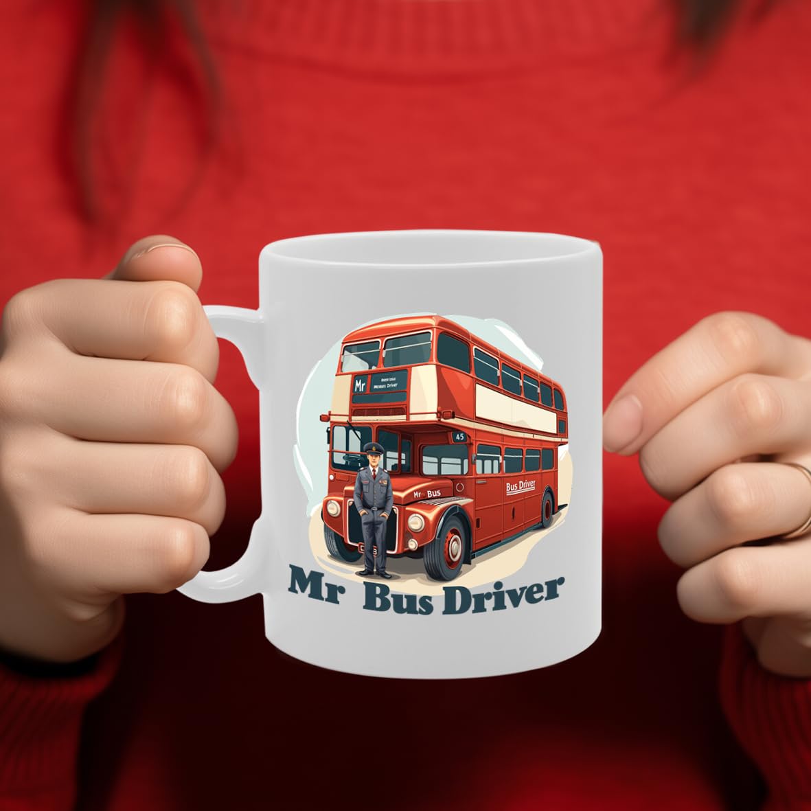 Mr Bus Driver  - Ideal For Male Bus Drivers And Transport Professionals, 11Oz Ceramic Coffee  For Transit Enthusiasts Mg5992 - Funny Printed Coffee Mug - Great Gift Idea