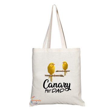 TB641 PET DAD Canary Novelty Present Gift Printed Eco-Friendly Stylish Long Handled Tote Shoulder Bag