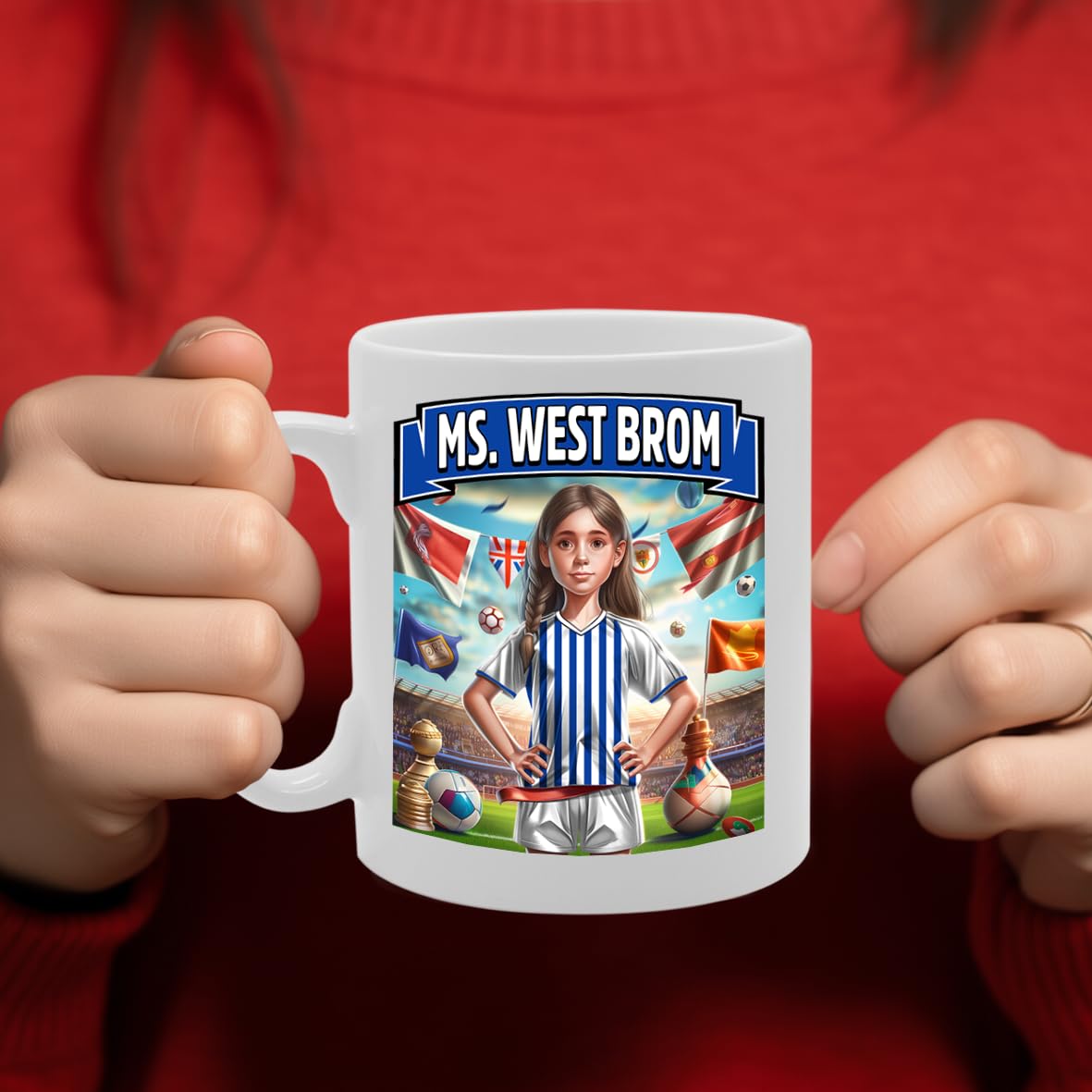 Ms West Brom   Printed Tea Coffee Ceramic  For Footie Fan Ladies Girls Mg6384 - Funny Printed Coffee Mug - Great Gift Idea