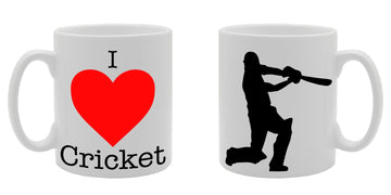 I Love Cricket   Printed Tea Coffee Ceramic  Mg241 - Funny Printed Coffee Mug - Great Gift Idea