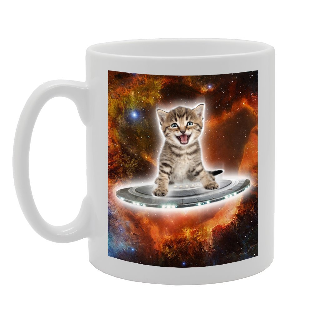A Cat Fly Deep Into The Galaxy   Printed Tea Coffee Ceramic  Mg2130 - Funny Printed Coffee Mug - Great Gift Idea