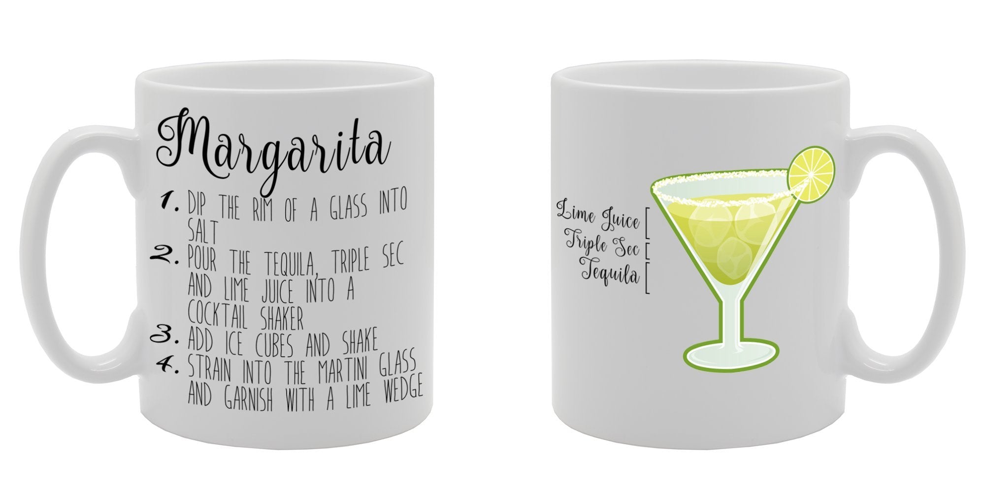 Margarita Recipe Drink Cocktail Bar   Printed Ceramic Tea Coffee  Mg063 - Funny Printed Coffee Mug - Great Gift Idea
