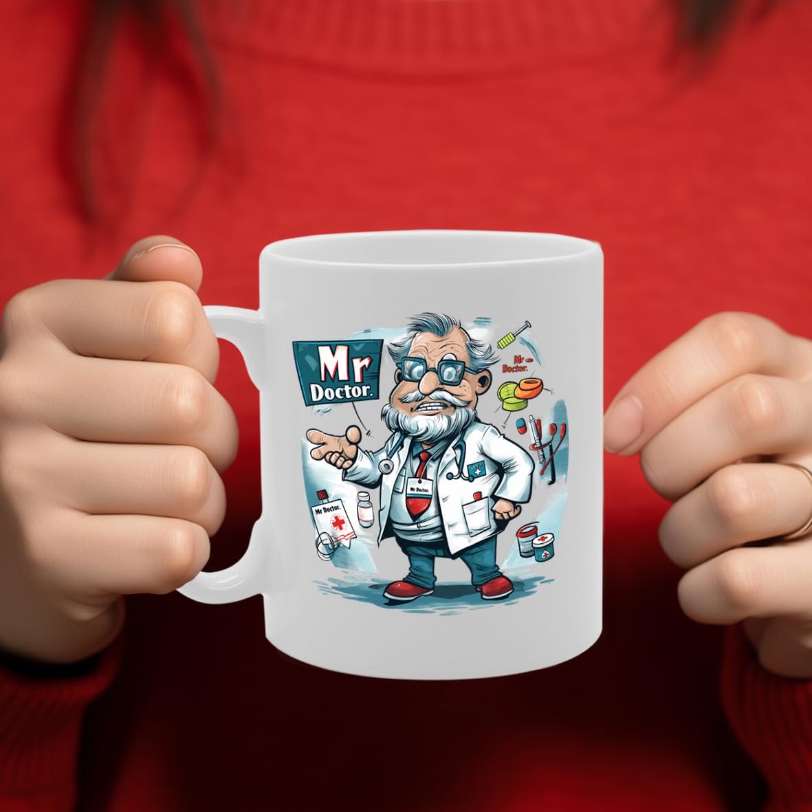 Mr Doctor  - For Doctors, Medical Professionals, Healthcare Workers, Durable Ceramic, Dishwasher Safe, Premium Print Mg6060 - Funny Printed Coffee Mug - Great Gift Idea