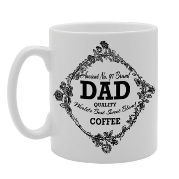 Father'S  - Ancient Dad Funny Branded Coffee   Printed Tea Coffee Ceramic  Mg006 - Funny Printed Coffee Mug - Great Gift Idea