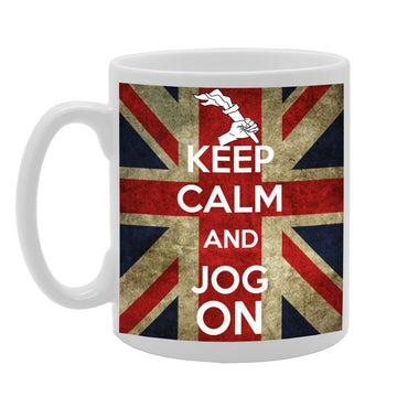 Keep Calm And Jog On   Printed Tea Coffee Ceramic  Mg546 - Funny Printed Coffee Mug - Great Gift Idea