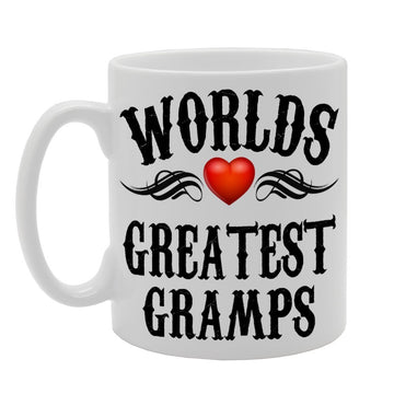 World'S Greatest Gramps   Printed Tea Coffee Ceramic  Mg596 - Funny Printed Coffee Mug - Great Gift Idea