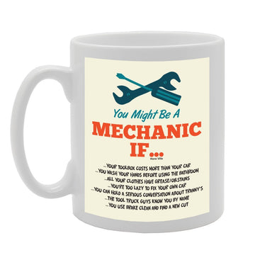 You Might Be A Mechanic If Your Toobox Cost More Than Your Car   Printed Tea Coffee Ceramic  Mg1743 - Funny Printed Coffee Mug - Great Gift Idea