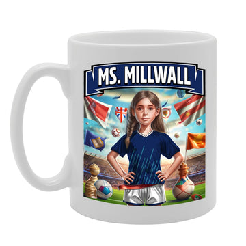 Ms Millwall   Printed Tea Coffee Ceramic  For Footie Fan Ladies Girls Mg6384 - Funny Printed Coffee Mug - Great Gift Idea