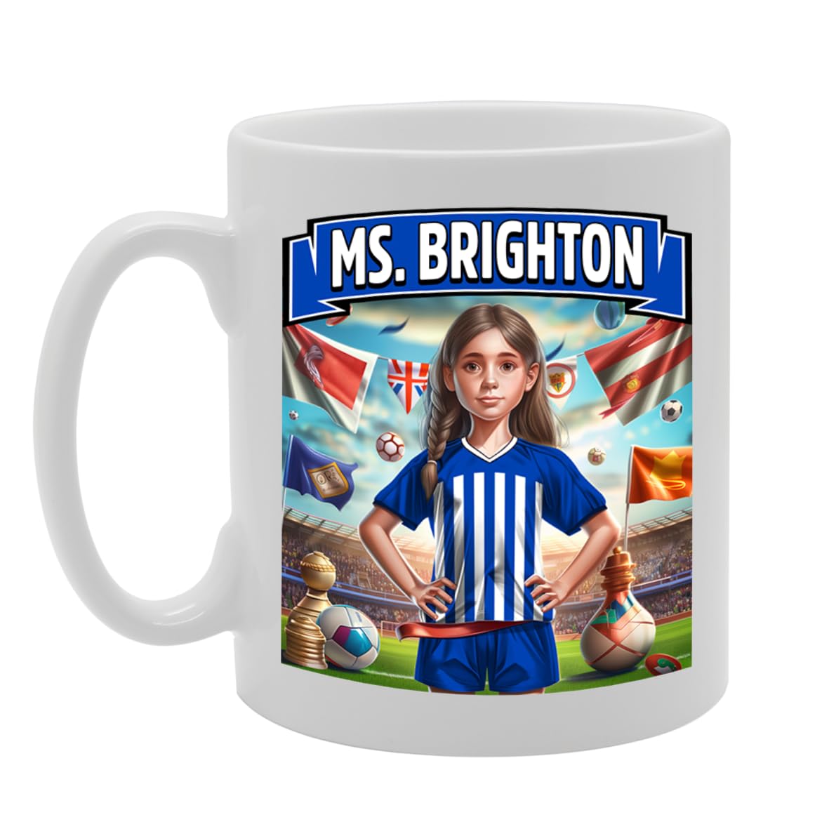 Ms Brighton Printed Tea Coffee Ceramic For Footie Fan Ladies Girls Mg6384 - Funny Printed Coffee Mug - Great Gift Idea