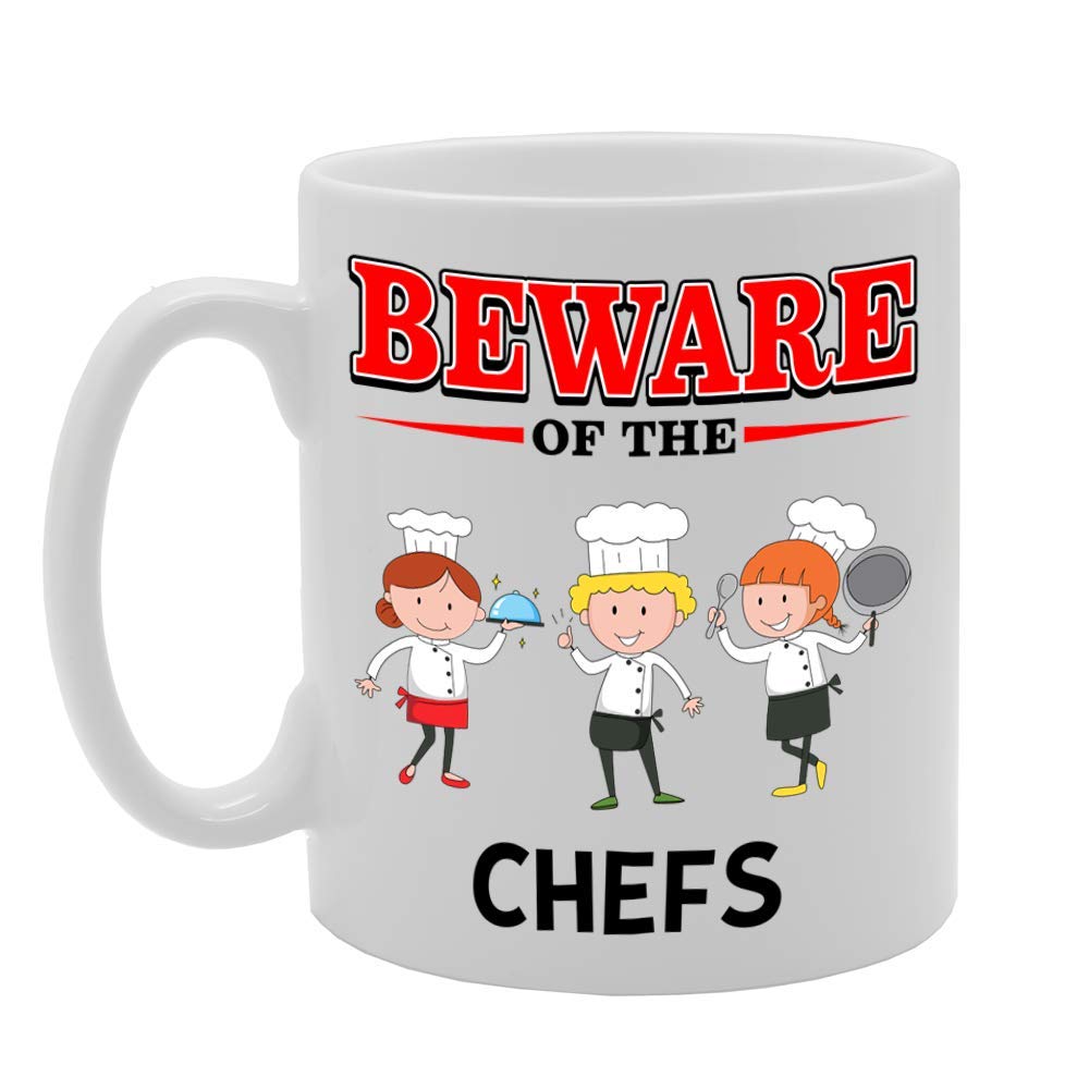 Beware Of The Chefs   Printed Tea Coffee Ceramic  Mg4855 - Funny Printed Coffee Mug - Great Gift Idea