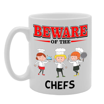 Beware Of The Chefs   Printed Tea Coffee Ceramic  Mg4855 - Funny Printed Coffee Mug - Great Gift Idea