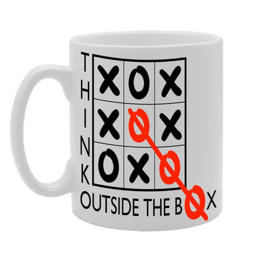 Think Outside The Box   Printed Tea Coffee Ceramic  Mg192 - Funny Printed Coffee Mug - Great Gift Idea