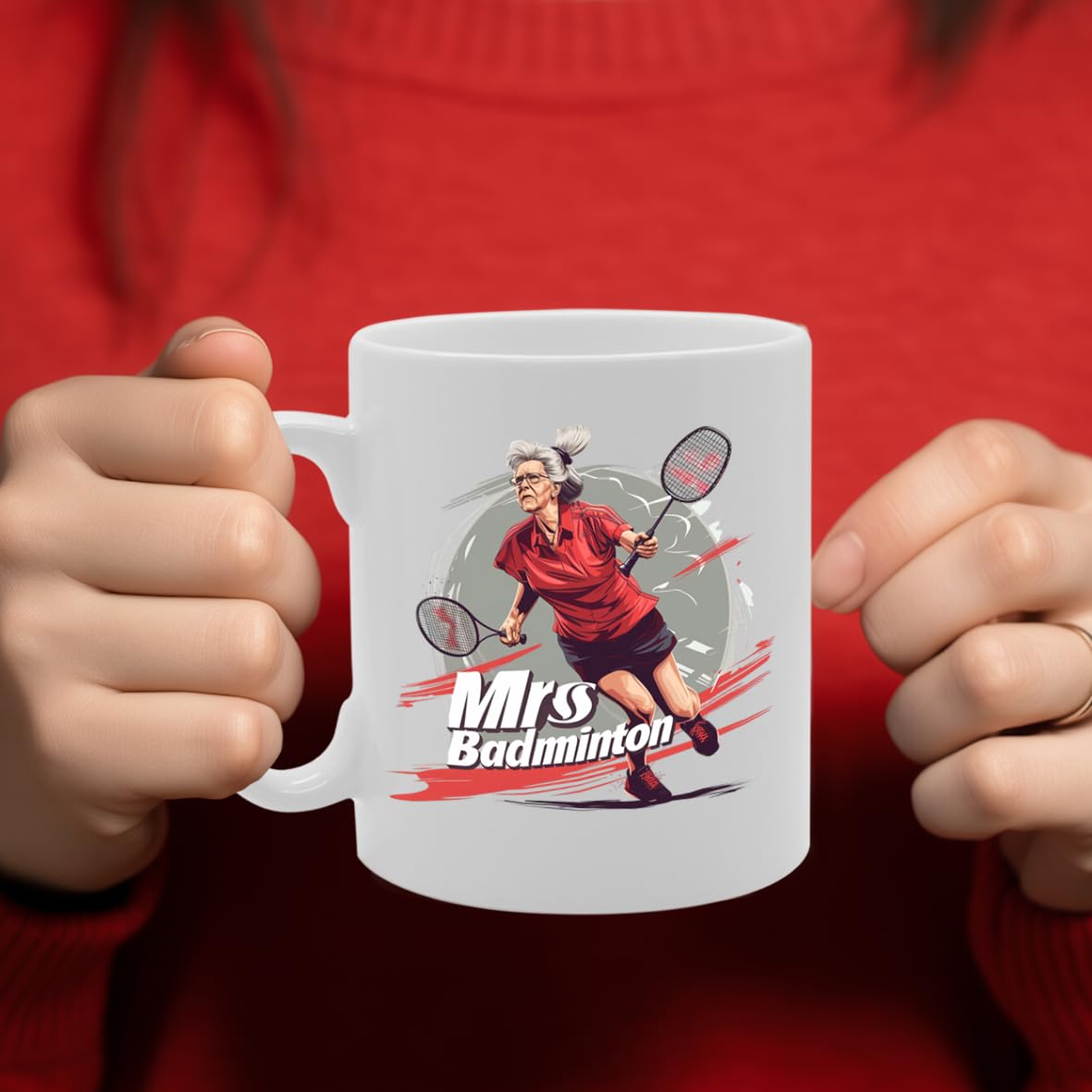 Mrs Badminton  - Ideal For Badminton Players And Sports Enthusiasts, 11Oz Ceramic Coffee  For Shuttlecock Lovers And Court Fans Mg5957 - Funny Printed Coffee Mug - Great Gift Idea
