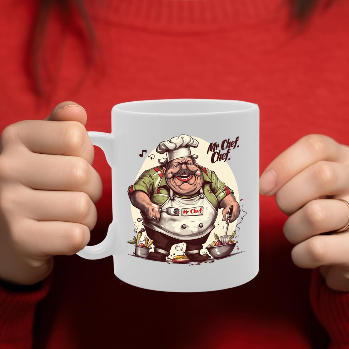 Mr Chef  - For Chefs, Culinary Experts, Cooking Enthusiasts, Durable Ceramic, Dishwasher Safe, Ideal For Culinary Professionals Mg6034 - Funny Printed Coffee Mug - Great Gift Idea