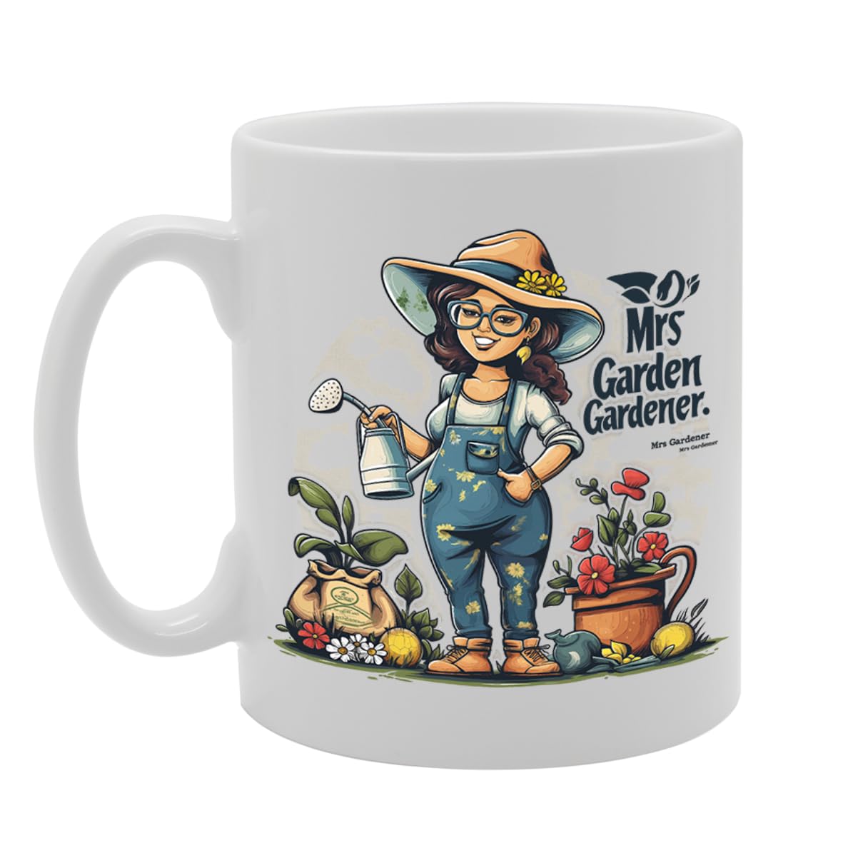 Mrs Gardener  - For Female Gardeners, Plant Lovers, Horticulturists, Durable Ceramic, Dishwasher Safe, Ideal For Gardening Enthusiasts Mg6035 - Funny Printed Coffee Mug - Great Gift Idea