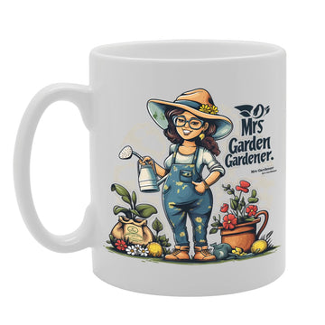 Mrs Gardener  - For Female Gardeners, Plant Lovers, Horticulturists, Durable Ceramic, Dishwasher Safe, Ideal For Gardening Enthusiasts Mg6035 - Funny Printed Coffee Mug - Great Gift Idea