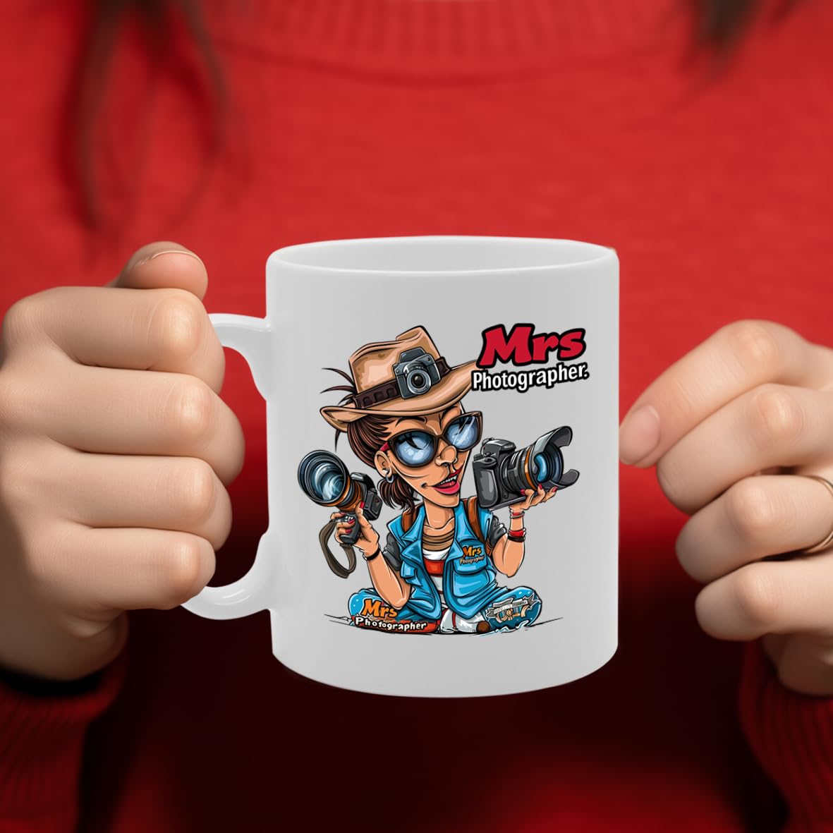 Mrs Photographer  - For Female Photographers, Photography Enthusiasts, Artists, Durable Ceramic, Dishwasher Safe, Premium Print Mg6075 - Funny Printed Coffee Mug - Great Gift Idea