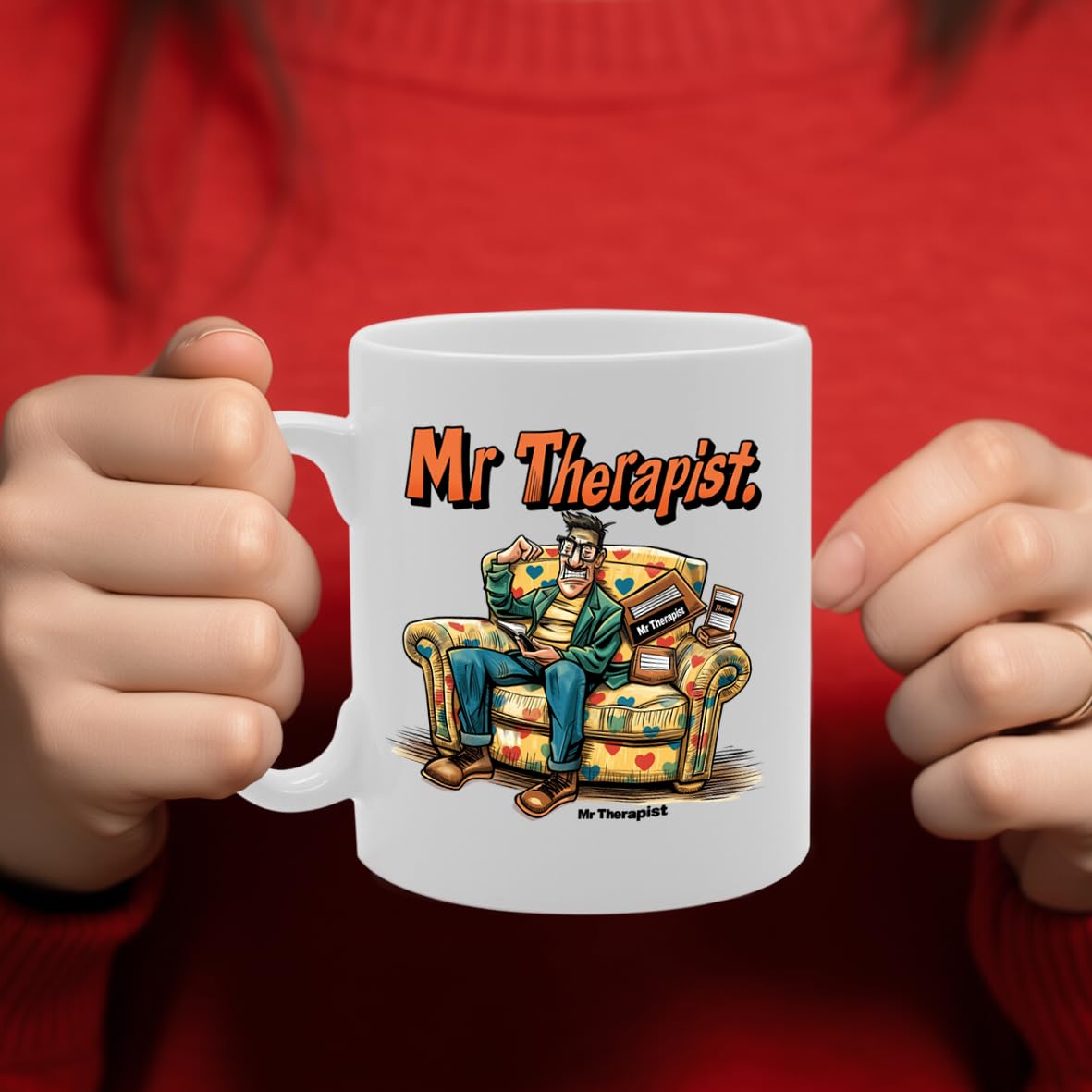 Mr Therapist  - For Therapists, Counselors, Mental Health Professionals, Durable Ceramic, Dishwasher Safe, Premium Print Mg6088 - Funny Printed Coffee Mug - Great Gift Idea