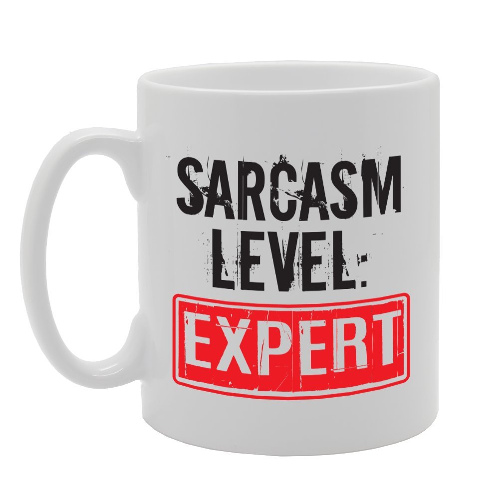 Sarcasm Level Expert   Printed Tea Coffee Ceramic  Mg2839 - Funny Printed Coffee Mug - Great Gift Idea