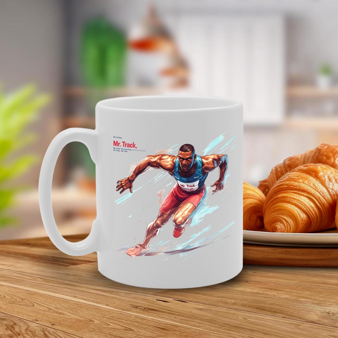 11Oz Ceramic  Featuring Popular Sports Designs From Around The World – Ideal For Sports Fans And Enthusiasts (Track Runner Mg6579 ) - Funny Printed Coffee Mug - Great Gift Idea