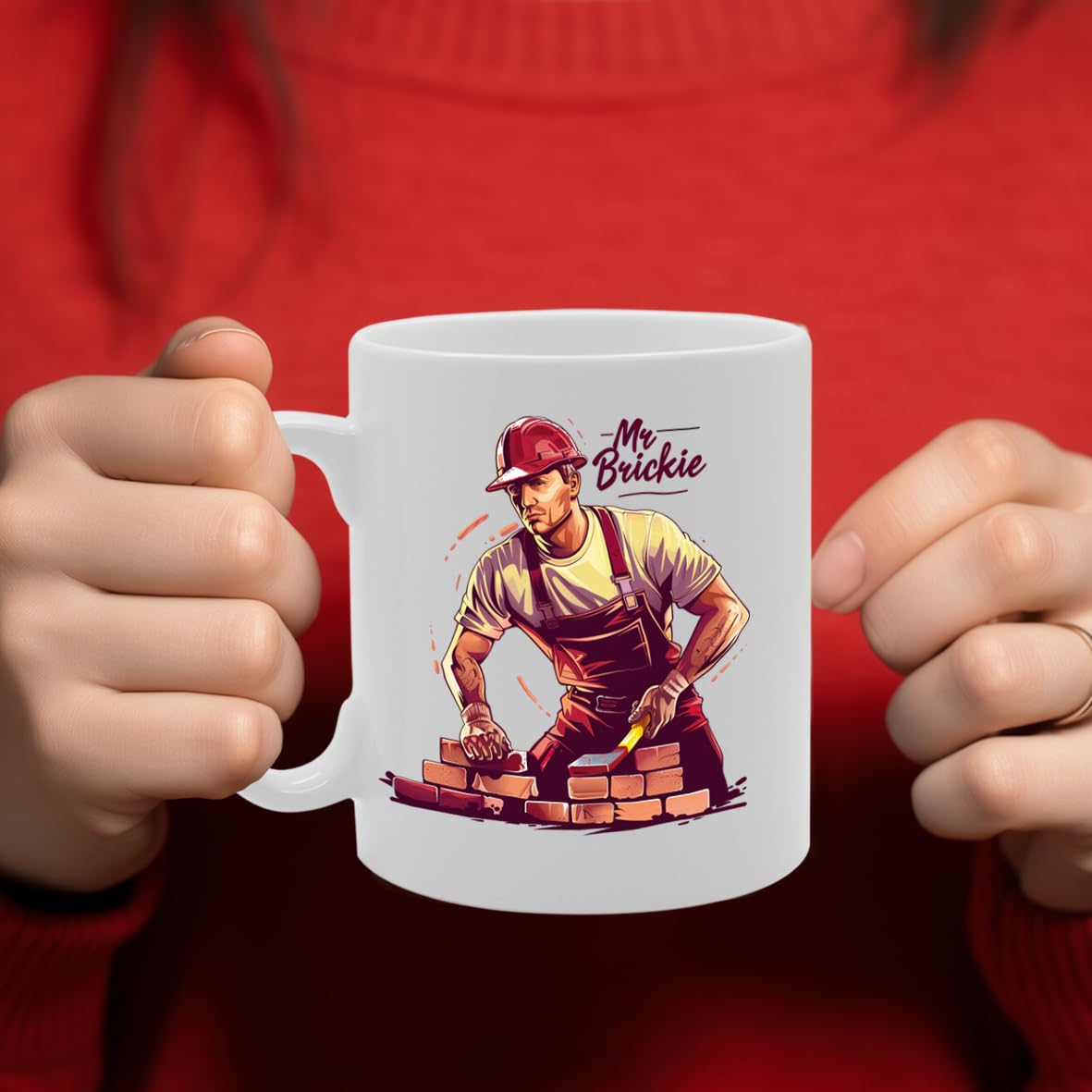 Mr Brickie  - Ideal For Bricklayers And Construction Enthusiasts, 11Oz Ceramic Coffee  For Builders And Masons Mg5917 - Funny Printed Coffee Mug - Great Gift Idea