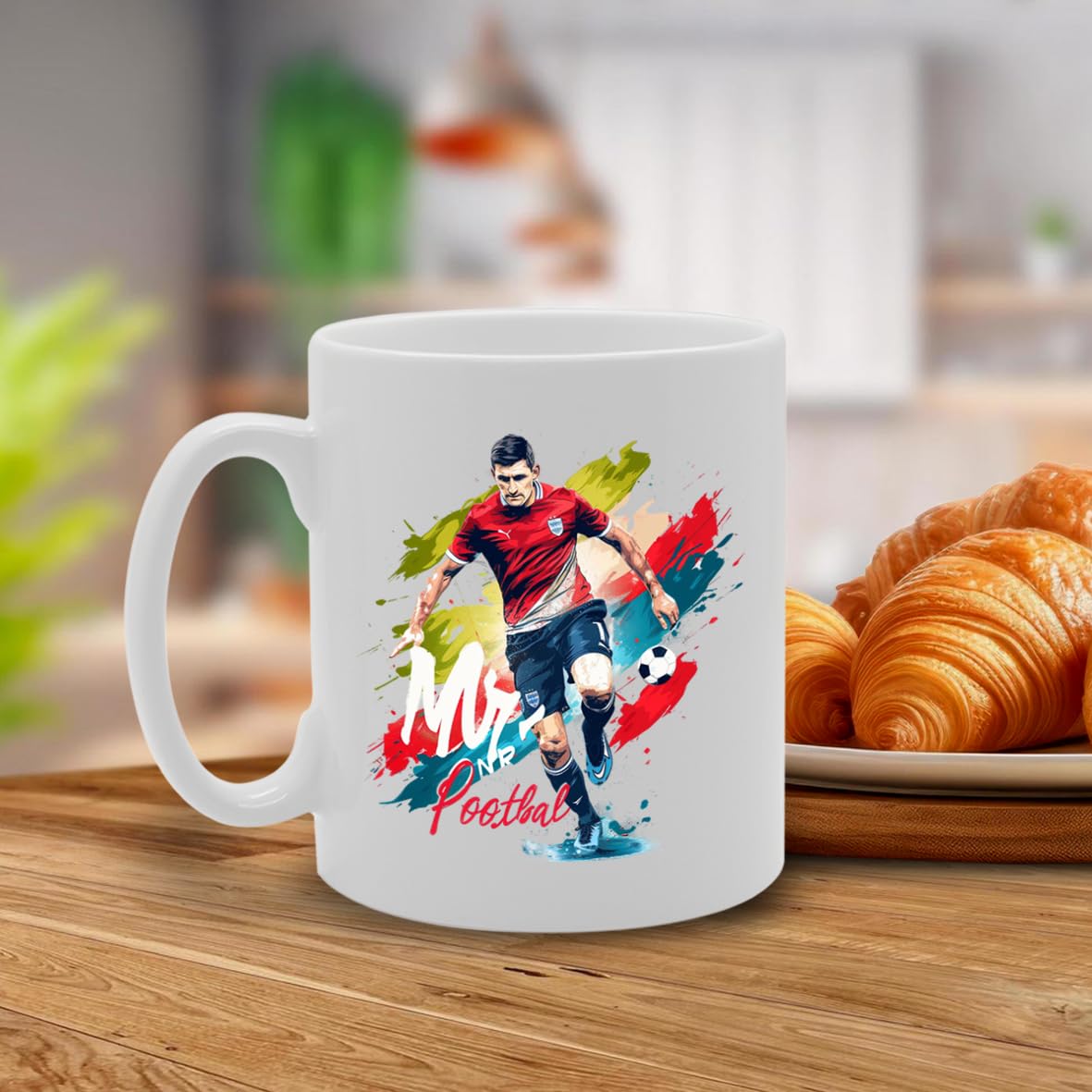 Mr Football  - Ideal For Football Players And Fans, 11Oz Ceramic Coffee  For Sports Enthusiasts And Team Supporters Mg5975 - Funny Printed Coffee Mug - Great Gift Idea