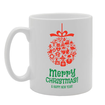 Merry Christmas & New Year!   Printed Tea Coffee Ceramic  Mg3660 - Funny Printed Coffee Mug - Great Gift Idea