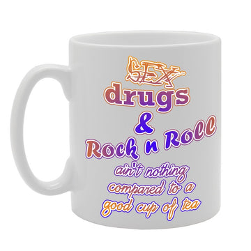 Sex Drugs & Rock N Roll Ain'T Nothing Compared To   Printed Ceramic Tea Coffee  Mg082 - Funny Printed Coffee Mug - Great Gift Idea