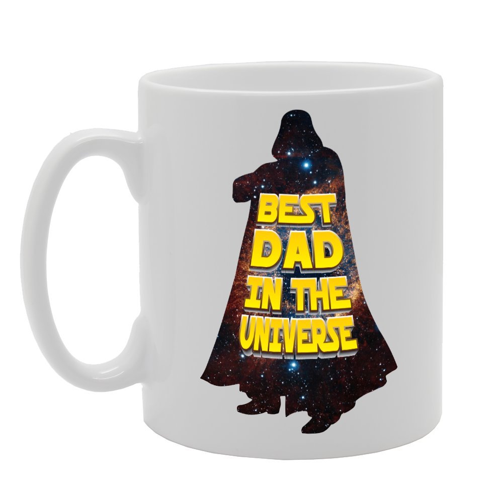 Best Dad In The Universe   Printed Tea Coffee Ceramic  Mg2819 - Funny Printed Coffee Mug - Great Gift Idea