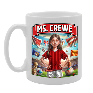 Ms Crewe   Printed Tea Coffee Ceramic  For Footie Fan Ladies Girls Mg6384 - Funny Printed Coffee Mug - Great Gift Idea