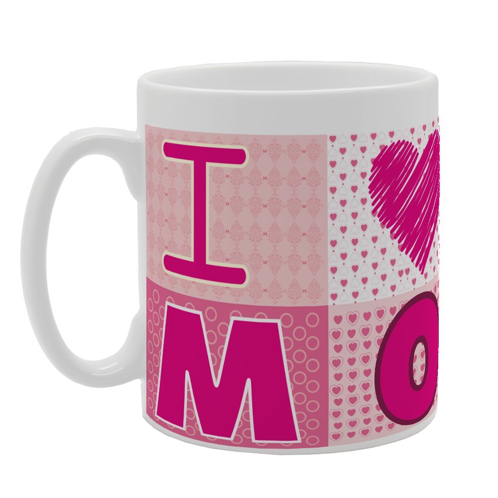 Mother'S Day - I Love U Mom   Printed Tea Coffee Ceramic  Mg3753 - Funny Printed Coffee Mug - Great Gift Idea