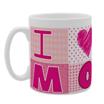 Mother'S Day - I Love U Mom   Printed Tea Coffee Ceramic  Mg3753 - Funny Printed Coffee Mug - Great Gift Idea